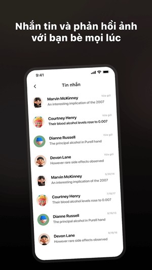 Nhắn tin và phản hồi ảnh