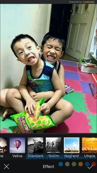 Áp dụng hiệu ứng 1 chạm