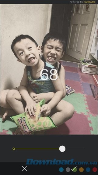 Điều chỉnh cường độ hiệu ứng