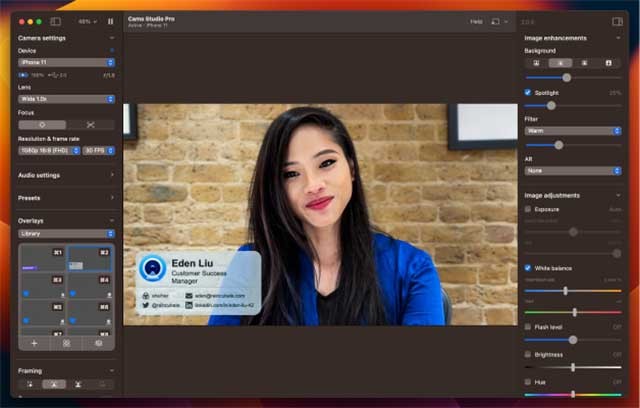 Camo giúp người dùng tạo ra video chuyên nghiệp