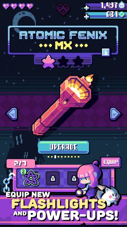 Trang bị nhân vật với đèn pin và bổ trợ