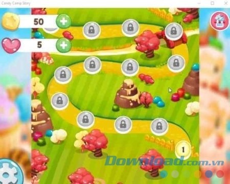 Candy Camp Story đưa ra nhiều thử thách để người chơi chinh phục