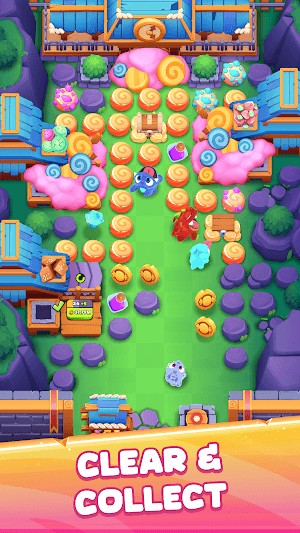 Bạn có nhiệm vụ dọn sạch các vụn kẹo trong game Candy Critters