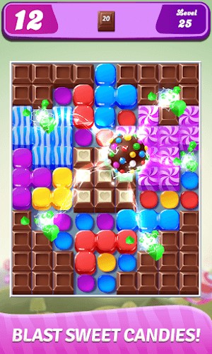 Xếp và làm nổ tung các viên kẹo trong game Candy Crush Blast