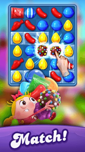 Kết hợp các viên kẹo theo cơ chế match-3 trong game Candy Crush Tales