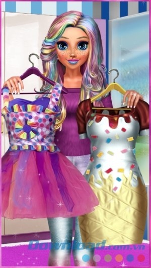 Lựa đồ đẹp trong Candy Fashion Dress up cho Android
