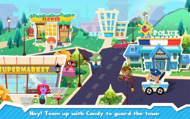Cùng thị trưởng Candy quảng lý một thành phố dễ thương trong game Candy's Town
