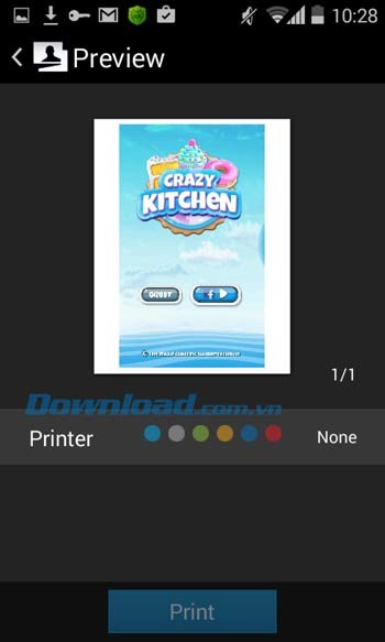 Canon Mobile Printing cho phép tài liệu WORD trước khi in