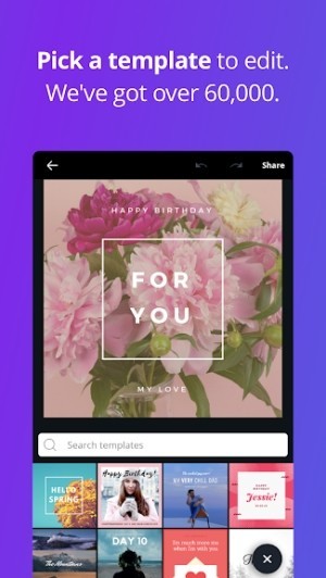 Hơn 60.000 template đa dạng
