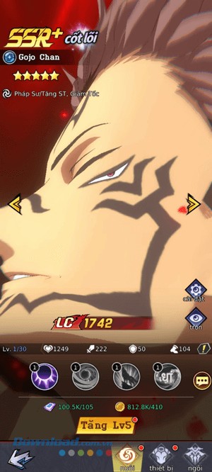 Nâng cấp nhân vật