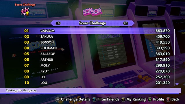 Cạnh tranh thứ hạng với những người chơi khác trên bảng xếp hạng riêng của từng game