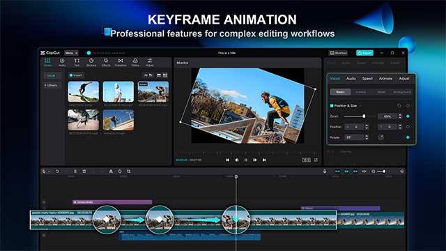 Capcut cung cấp các chức năng chỉnh sửa video dễ sử dụng và miễn phí