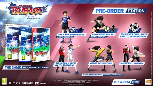 Quà tặng dành cho game thủ đặt mua sớm Captain Tsubasa Rise of New Champions