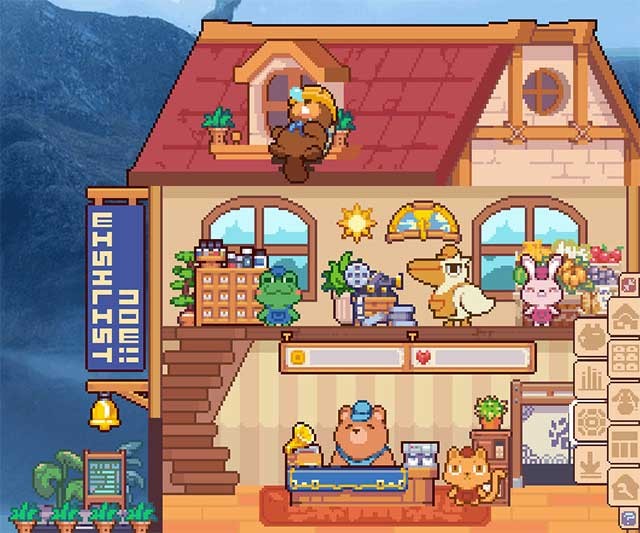 Xây dựng khu nghỉ dưỡng ấm cúng trong game Capybara's Happytime