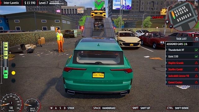 Tích cực hoàn thành nhiệm vụ để phát triển đế chế vận tải xe hơi trong Car Carrier Simulator game