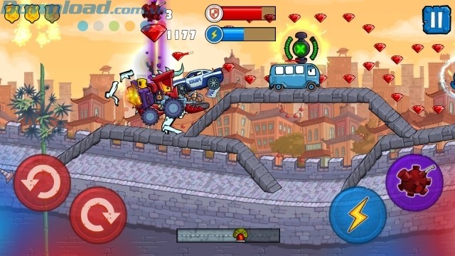 Thu thập bổ trợ sức mạnh và coin là các kim cương đỏ