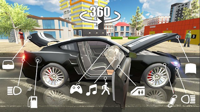 Nội thất xe hơi 360 độ trong game Car Simulator 2