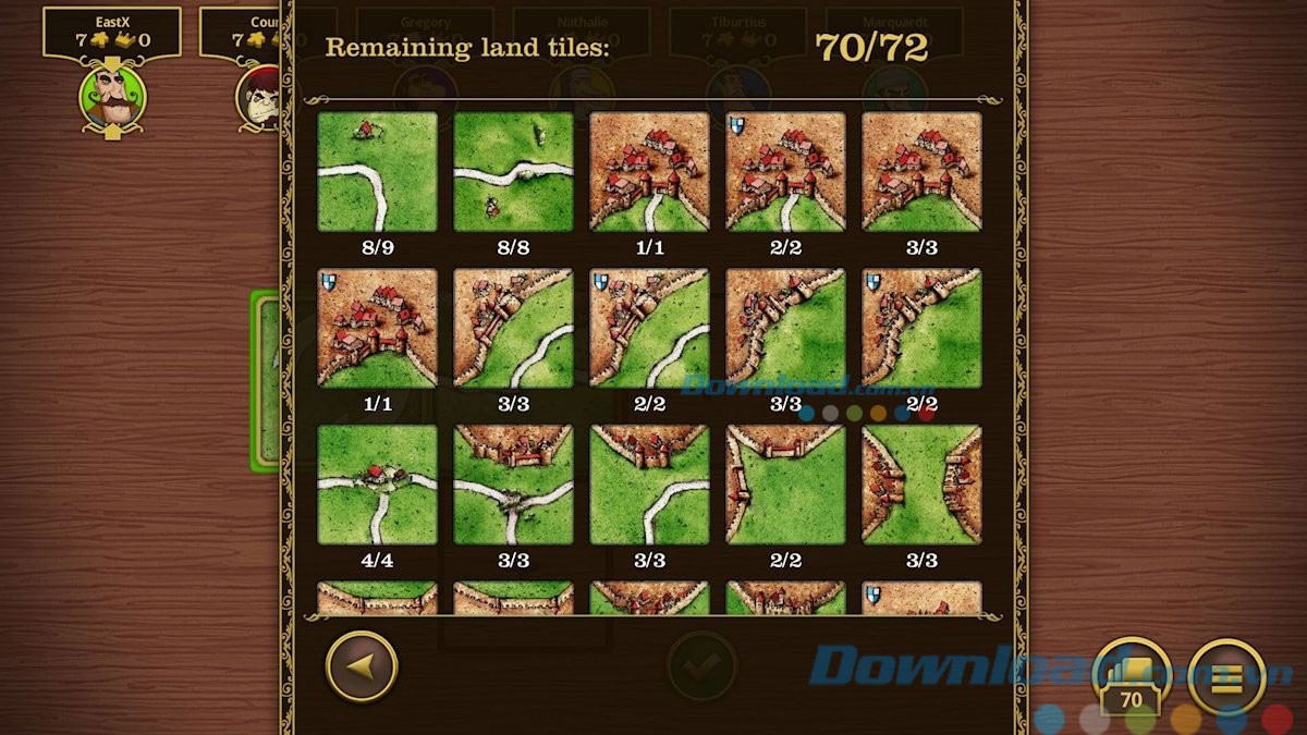 72 ô đất trong game