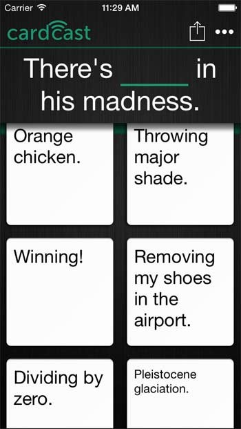 Chọn lá thẻ có đáp án phù hợp với câu hỏi