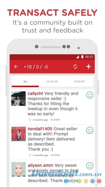Giao dịch an toàn dựa trên phản hồi từ khách hàng khác