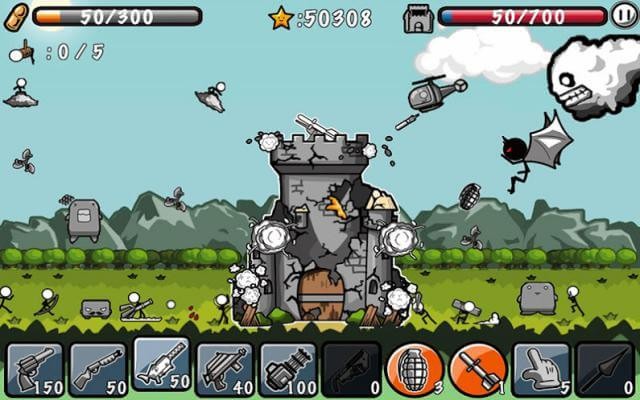 Sử dụng nhiều vũ khí khác nhau và bảo vệ tòa tháp của bạn