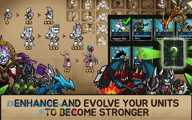 Nâng cấp nhân vật trong game Cartoon Wars 3