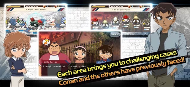 Giải quyết các vụ án thách thức mà Conan đã từng đối mặt trước đây trong Case Closed Runner