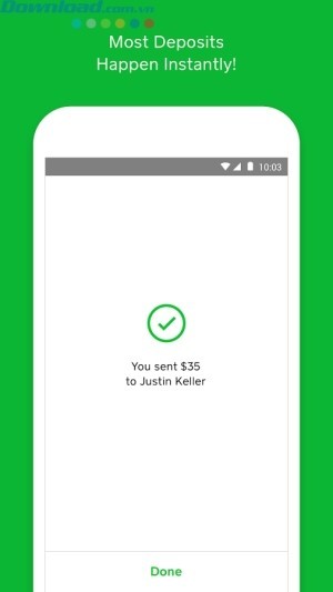 Giao dịch được thực hiện ngay lập tức