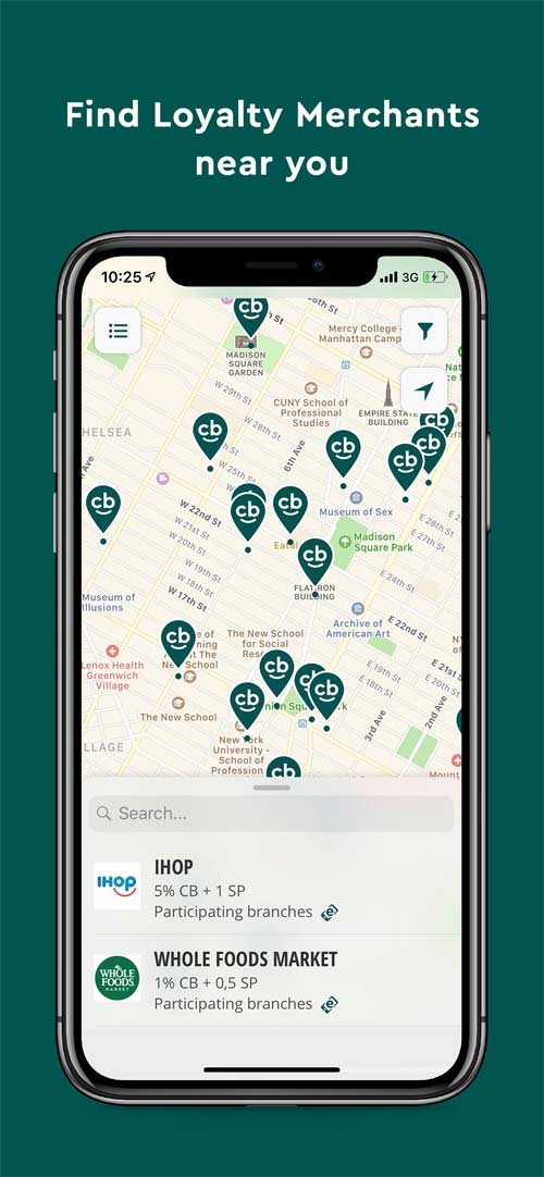 Tìm kiếm các cửa hàng áp dụng chương trình cashback trong khu vực