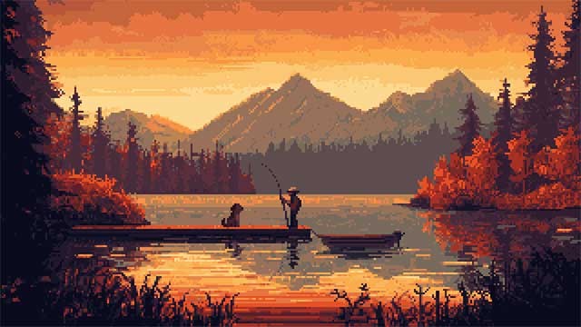 Cast n Chill game có rất nhiều cảnh quan hấp dẫn và thơ mộng