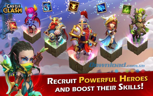 Tính năng trong game Castle Clash trên Android