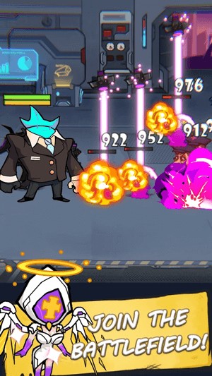 Sử dụng đòn tấn công tự động và sử dụng vật phẩm