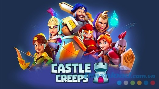 Giao diện màn hình chính game thủ thành Castle Creeps TD cho iOS