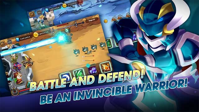 Trở thành một chiến binh bất khả chiến bại trong Castle Defender: Hero Shooter
