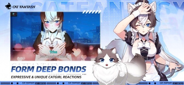 Xây dựng mối quan hệ gắn bó sâu sắc với các waifu xinh đẹp trong game Cat Fantasy: lsekai Adventure