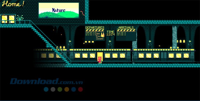 Điều khiển nhân vật bé nhỏ trong game phiêu lưu đi cảnh Cat Story cho máy tính