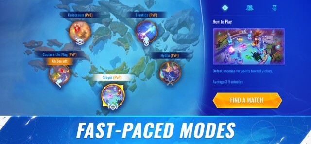 Các chế độ chơi nhịp độ nhanh đầy phấn khích