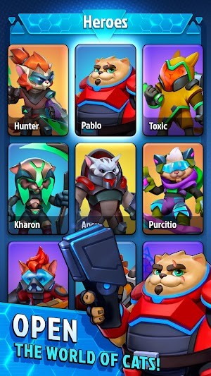 Mở khóa nhiều chiến binh mèo mạnh mẽ