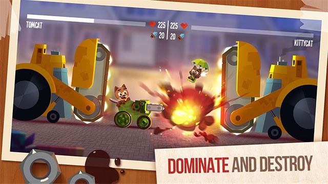 Game lắp ráp và xây dựng robot chiến đấu CATS: Crash Arena Turbo Stars