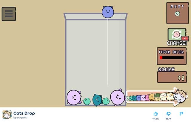 Cats Drop là một trò chơi giải đố ghép hình với những chú mèo siêu dễ thương