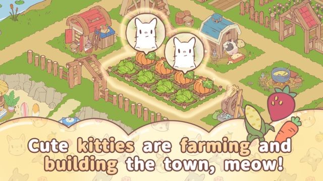 Trồng trọt và thu hoạch hoa màu trong Cats & Soup: Fluffy Town