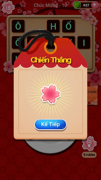 Chiến thắng game Câu Đố Chữ
