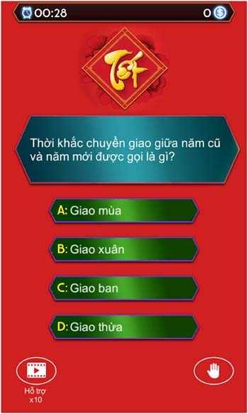 Câu hỏi trắc nghiệm Câu Đố Tết