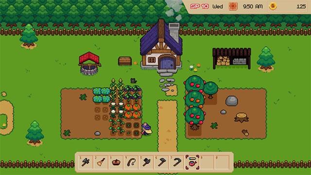 Trồng trọt và chăn nuôi ở ngôi làng phù thủy ấm cúng trong game Cauldron Tale