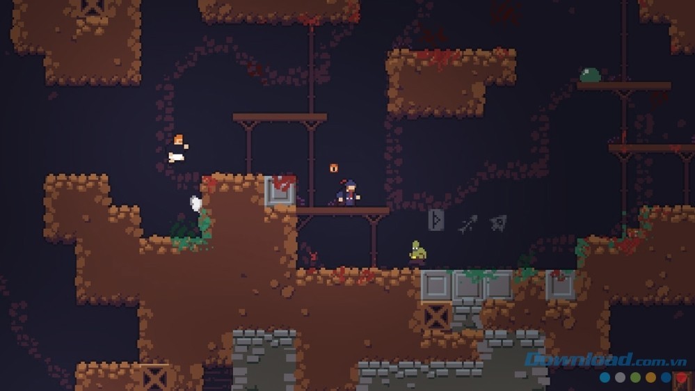 Giao diện chính của game hành động phiêu lưu đi cảnh Caveblazers cho máy tính