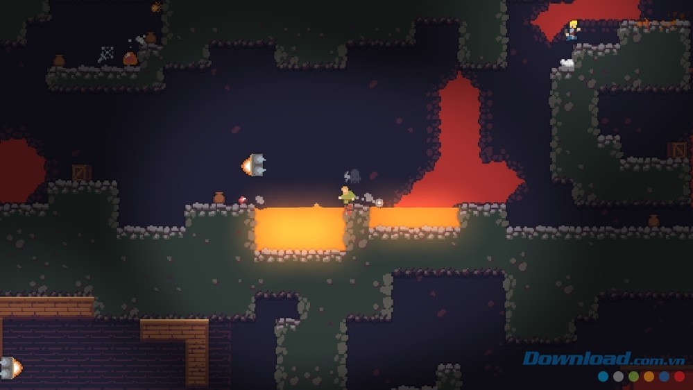 Vượt qua mọi thử thách trong game phiêu lưu hành động đi cảnh Caveblazers cho máy tính