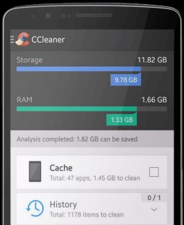 Điện thoại Android chạy CCleaner