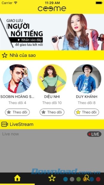 Giao lưu kết nối với người nổi tiếng