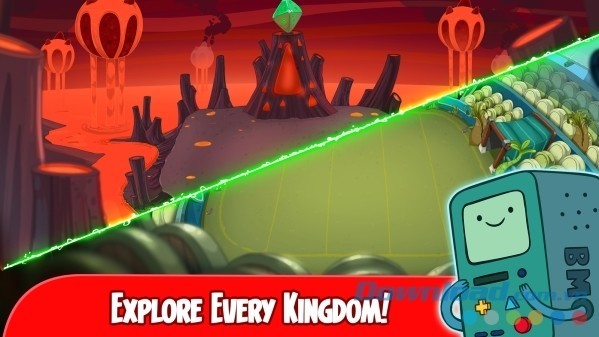 Champions and Challengers - Adventure Time cho Android có rất nhiều vương quốc kỳ lạ đang chờ bạn khám phá