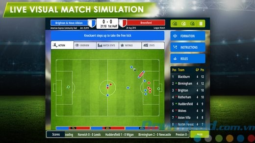 Mô phỏng trận đấu thực